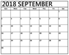 September Calendar Printable Sheet Image